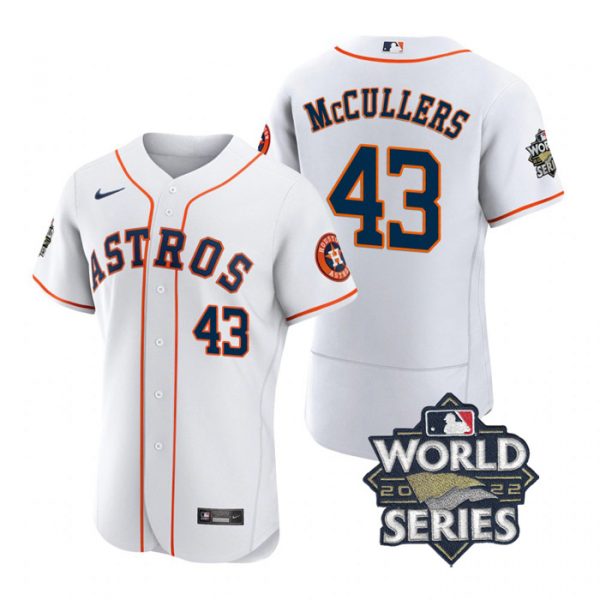 Astros 43 Lance Mccullers White Nike 2022 World Series Flexbase Jersey->houston astros->MLB Jersey